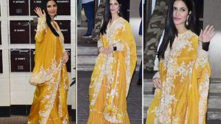 Vicky Kaushal's Bride-To-Be Katrina Kaif Exudes Radiance And Elegance in Yellow Sharara as She Heads to Jaipur