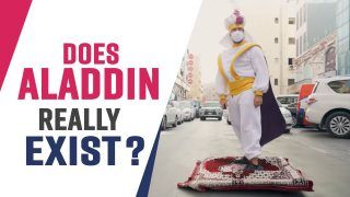 Aladdin Flying Carpet: Man Turns Aladdin With Real Flying Carpet In Dubai | Checkout Viral Video