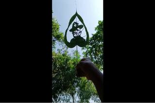 Artist Pays Tribute To India's First CDS Gen Bipin Rawat With A Beautifully Cut-Out Leaf Art | Watch