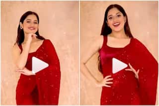 TV Actress Jannat Zubair Grooves to Lazy Lad in a Red Saree, Internet Loves Her | Watch
