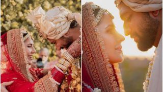 Vicky Kaushal Katrina Kaif Wedding Pictures: एक दूजे के हुए विक्की कौशल और कैटरीना कैफ, खास तस्वीरें आई सामने