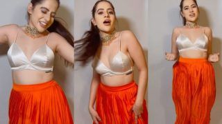 Urfi Javed Sensuously Dances on Sunny Leone’s Song in White Bralette – Orange Skirt, Fans Asks ‘Kya Thumka Mara’