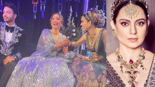 Ankita Lokhande-Vicky Jain की संगीत में सज धज कर पहुंची Kangana Ranaut, बोलीं 'आज मेरे यार की शादी है'- Inside Videos