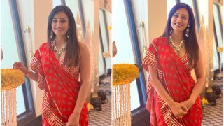 Shweta Tiwari Looks Resplendent in Red Ruffle Saree With Halter-Neck Blouse Worth Rs 38K: Yay or Nay?