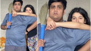 ‘Goli Beta Masti Nahi’: Taarak Mehta's Sonu Aka Nidhi Bhanushali Poses With Kush Shah Holding a Broom, Fans React to Funny Photo