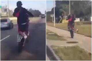 Bike Stunt Ka Video: स्टंट दिखाने के चक्कर में शख्स का हुआ बुरा हाल, वीडियो देख फटी रह जाएंगी आंखे