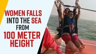 Viral Video: Women Fell Into Sea After Parasailing Rope Broke, Incident Left Everyone Scared | Watch Viral Video