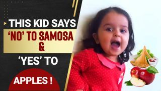 Samosa Lover: Little Girl Wants to Eat Samosa Instead of Apples, Mother Says Samosa is Bad, Girl Give Stunning Response! | Viral Video