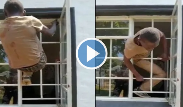 Viral Video: Thief Shows How He Breaks Into House Through Barred Window, People Are Intrigued | Watch
