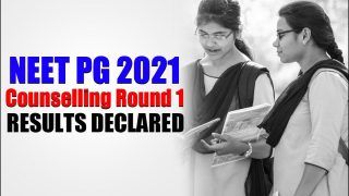 NEET PG 2021 Counselling Round 1 Results Declared on mcc.nic.in: Here’s How to Check Results