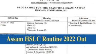 Assam HSLC Routine 2022: SEBA Announces Class 10 HSLC Date Sheet on sebaonline.org | Check Details Here