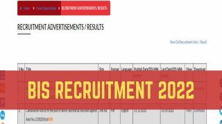 BIS Recruitment 2022: Apply For 16 Scientist-B Posts at bis.gov.in| Check Last Date, Salary Here