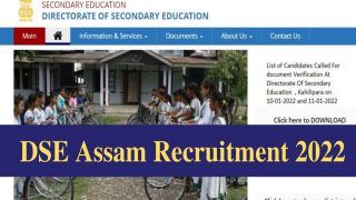 DSE Assam Recruitment 2022: Vacancies Notified For 556 Posts; Apply Online at madhyamik.assam.gov.in