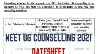 NEET UG Counselling 2021: MCC Releases Date Sheet on mcc.nic.in | Check Full Schedule Here