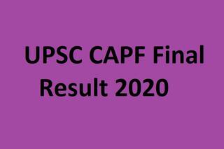 UPSC CAPF Final Result 2020: यूपीएससी ने  CAPF फाइनल परिणाम जारी किया, चेक करें