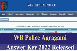 WB Police Agragami Answer Key 2022 Released on wbpolice.gov.in | Here   s How to Download