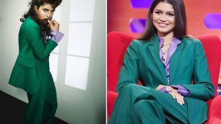 Priyanka Chopra And Zendaya Make a Statement With Green Valentino Suit With Chic Purple Shirt: Who Wore It Better?