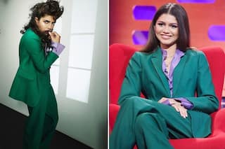 Priyanka Chopra And Zendaya Make a Statement With Green Valentino Suit With Chic Purple Shirt: Who Wore It Better?