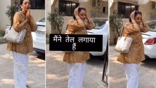 Rupali Ganguly Says 'Maine Tel Lagaya Hai' As She Gets Caught By Paparazzi Outside Salon | Watch