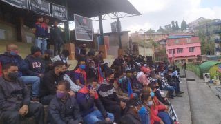 Protesters Rally Against Vaccine Drive, Mandatory Face Mask Rule In Meghalaya's Shillong