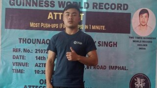 Manipur Youth Does 109 Finger Tip Push-ups in One Minute, Creates New Guinness World Record | Watch