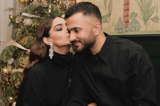 Sonam Kapoor Plants A Kiss On Husband Anand Ahuja's Cheek as She Shares a Glimpse of Their Romantic New Year's Eve