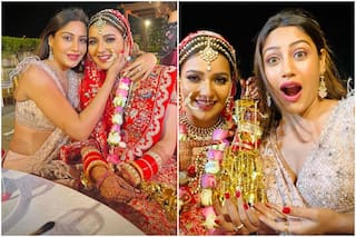 Surbhi Chandna Flaunts Her Sartorial Side in Rose Shade Saree For Mansi Srivastava And Kapil Tejwani's Wedding