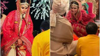 Mouni Roy Wears Sabyasachi Lehenga at Her Bengali Wedding With Suraj Nambiar, Don't Miss Sindoor on Her Nose - Watch Inside Videos