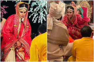 Mouni Roy Wears Sabyasachi Lehenga at Her Bengali Wedding With Suraj Nambiar, Don't Miss Sindoor on Her Nose - Watch Inside Videos