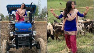 Sara Ali Khan Rides a Tractor As She Shares BTS Pics From The Sets of 'Atrangi Re'