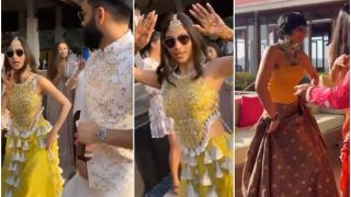 Mouni Roy-Suraj Nambiar's Dance on ‘Mehendi Hai Rachne Wali', Mandira Bedi Shakes Leg on 'Mehndi Laga Ke Rakhna' | Watch Videos