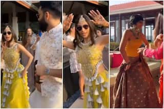 Mouni -Suraj's Dance on 'Mehendi Hai Rachne Wali', Mandira Bedi Shakes Leg on 'Mehndi Laga Ke Rakhna' | Watch Videos