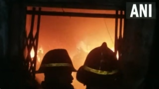 Video: Property Worth Crores Gutted In Fire At Powerloom Unit In Maharashtra’s Thane | Watch