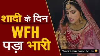 Viral Video: Desi Bride 'Work From Home' on Her Wedding Day; Must Watch