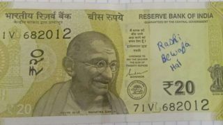 Rs 20 Currency Note With 'Rashi Bewafa Hai' Written On It Goes Viral, Sparks Hilarious 'Rashi Kaun Hai' Memes