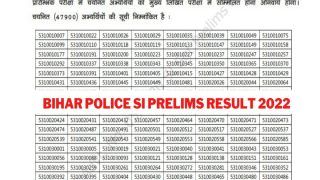 Bihar Police SI Prelims Result 2021 Declared on bpssc.bih.nic.in | Here's How to Download