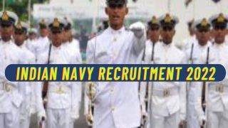 Indian Navy Recruitment 2022: Class 10 Pass Candidates Can Apply For 127 Posts at indiannavy.nic.in| Read Details Here