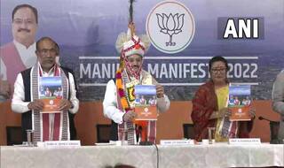BJP ने लॉन्‍च किया मणिपुर का घोषणा पत्र, लड़कियों को 25 हजार रुपए, स्‍कूटी, उज्‍जवला के 2 सिलिंडर फ्री, एम्‍स समेत कई बड़े वादे किए