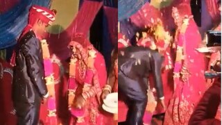 Viral Video: Desi Groom Touches Brides Feet in Wedding Ceremony, Netizens Applaud on Social Media - Watch