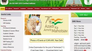 ICAR IARI Technician Admit Card 2022 Out; Here's How to Download Hall Ticket