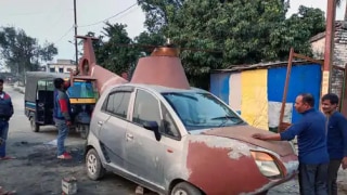 Hi-Tech Jugaad: Man Spends Rs 2 Lakh to Turn Nano Car Into a Helicopter, Rents it Out to Grooms