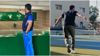WATCH: MS Dhoni Tries His Hand in Shooting and Tennis Ahead of IPL Mega Auction, Videos Go VIRAL