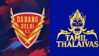DEL vs TAM Dream11 Team Prediction Vivo Pro Kabaddi League: Captain, Vice-Captain, Playing Teams of Match 110 Between Dabang Delhi K.C vs Tamil Thalaivas at Sheraton Grand, Whitefield, Bengaluru at 7:30 PM IST 12 Feb
