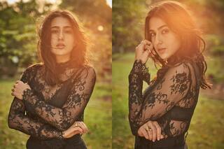 Sara Ali Khan Takes Our Breath Away In Her All Black Netted Top - See Pics