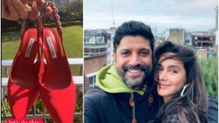 Bride-to-be Shibani Dandekar is All Set to Tie The Knot With Farhan Akhtar, Flaunts Her Red Heels Worth Rs 82K
