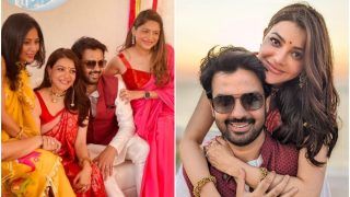 Kajal Aggarwal's Godh Bharai Pics: Actor Looks Lovely in a Pink Saree, Shares Pics With Gautam Kitchlu