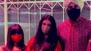 Aishwarya Rai, Abhishek Bachchan And Aaradhya Glam Up In Red At The Ambani Wedding - See Pics