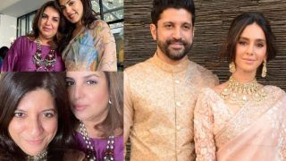 Inside Farhan Akhtar-Shibani Dandekar’s Post Wedding Dinner: Farah Khan, Rhea Chakraborty, And Zoya Akhtar Look Their Fashionable Best