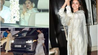 Gangubai Kathiawadi Screening Pics And Videos: Rekha Does Namaste, Alia Bhatt-Deepika Padukone Wear White Saree, Ananya Panday-Ishaan Khatter Arrive Together