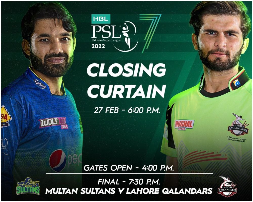 LIVE Multan Sultans vs Lahore Qalandars PSL Final Streaming When and Where to Watch Pakistan Super League 2022 Final MUL vs LAH 